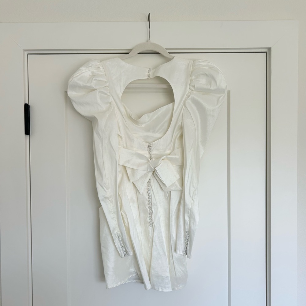 For Love And Lemons Etta Mini Dress in White - Picture 10 of 10